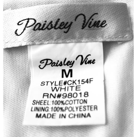 PAISLEY VINE BELL SLV RND NECK MIDI WAIST DRESS, WOMEN, M-WHITE/IVORY, LACE TRIM - Picture 10 of 12